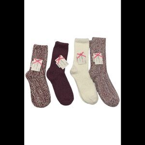 Comfort Code Women's 4-pack Plush Popcorn Lounge Socks Mauve